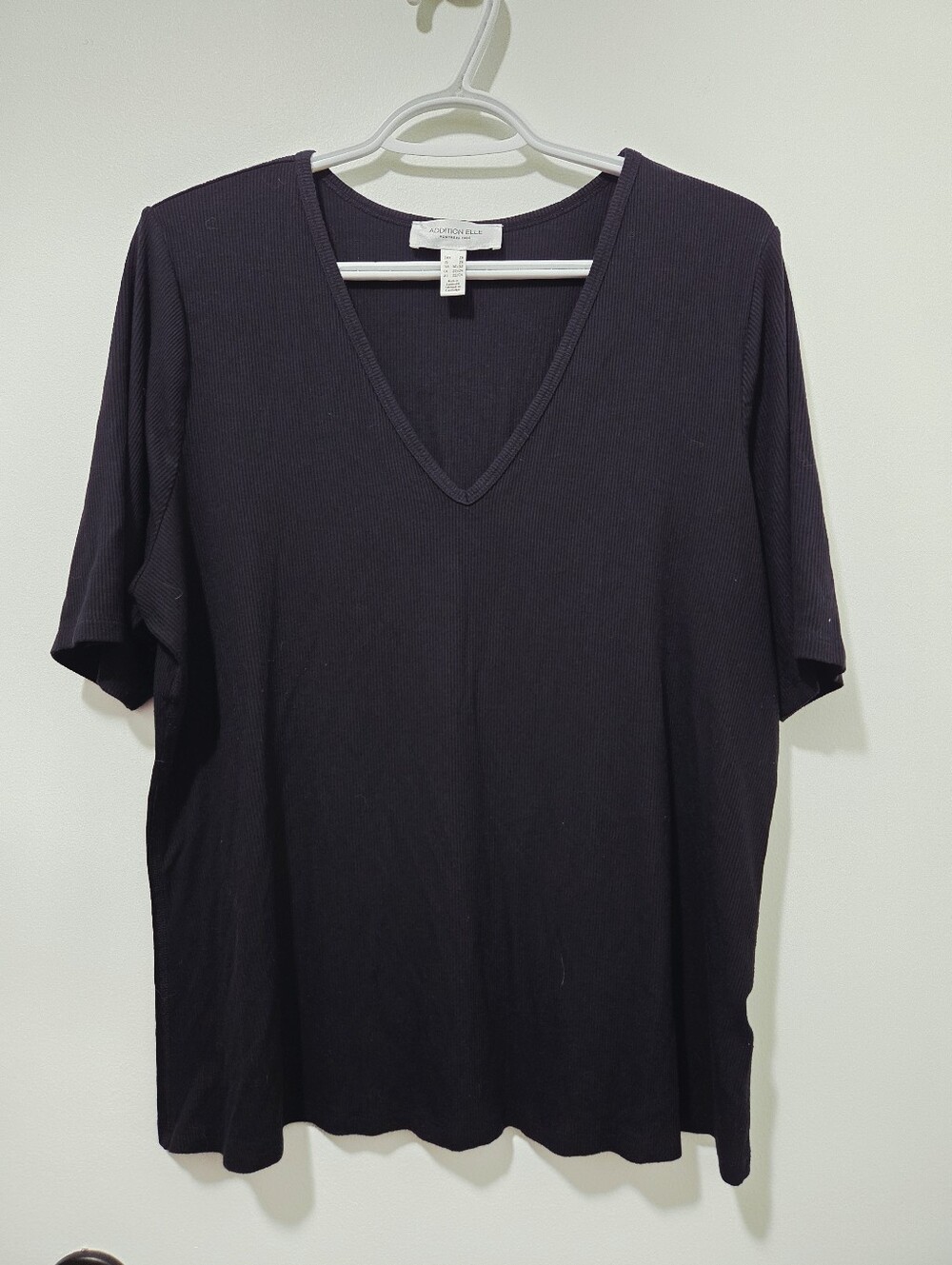 Addition Elle Black V-Neck Tshirt